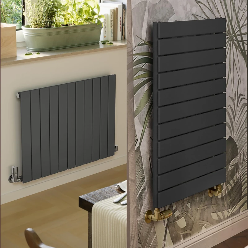 Terma Radiator (Cen./Heating), Steel, Metallic Grey, 600h x 810w (mm) Single Panel [1903 BTUs t50]