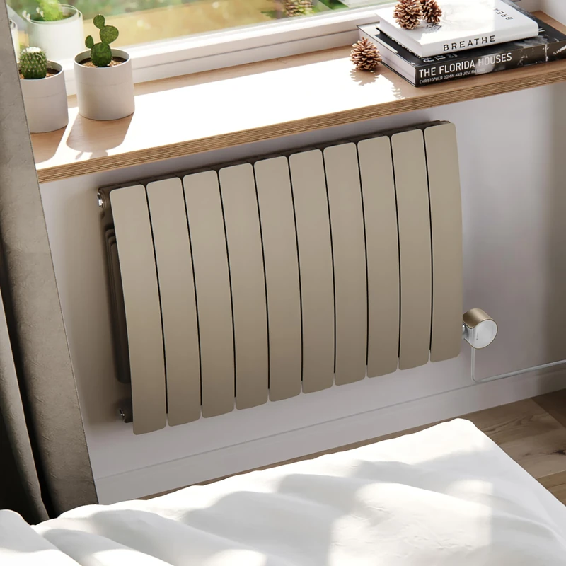 Terma Electric Radiator, Aluminium, Quartz Mocha, 590h x 800w (mm) [1.2kw]