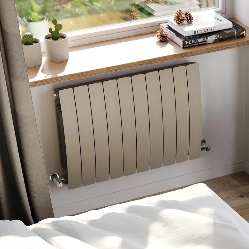 Terma Radiator (Cen./Heating), Aluminium, Quartz Mocha, 590h x 800w (mm) [3842 BTUs t50] - Image 1