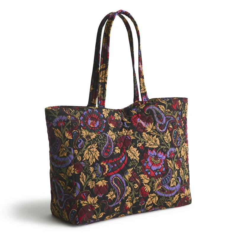 Vera Bradley Hathaway Tote, Cotton Gabardine, Midnight Garden Paisley, One Size