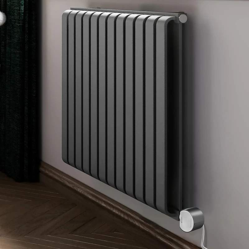 Terma Electric Radiator, Steel, Salt n Pepper, 630h x 785w (mm) [0.8kw]