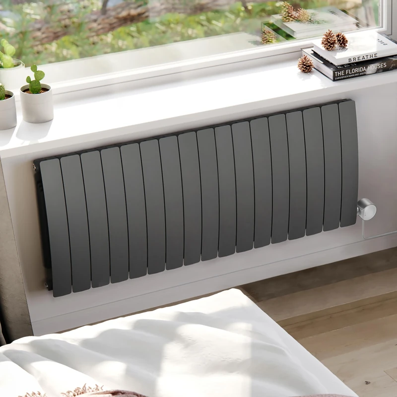 Terma Electric Radiator, Aluminium, Graphite Grey, 590h x 1360w (mm) [2kw]