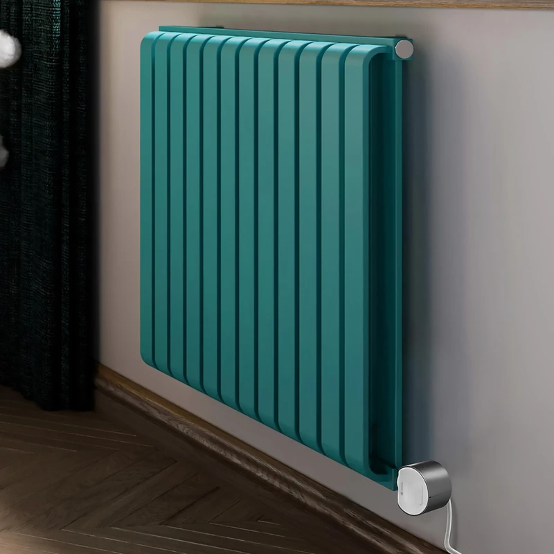 Terma Electric Radiator, Steel, RAL 5018 (Matt) Teal, 630h x 785w (mm) [0.8kw]