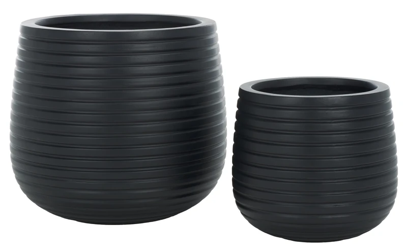 SAFAVIEH Ficonstein Planter, Black, 40 x 40 x 36 cm - Image 1