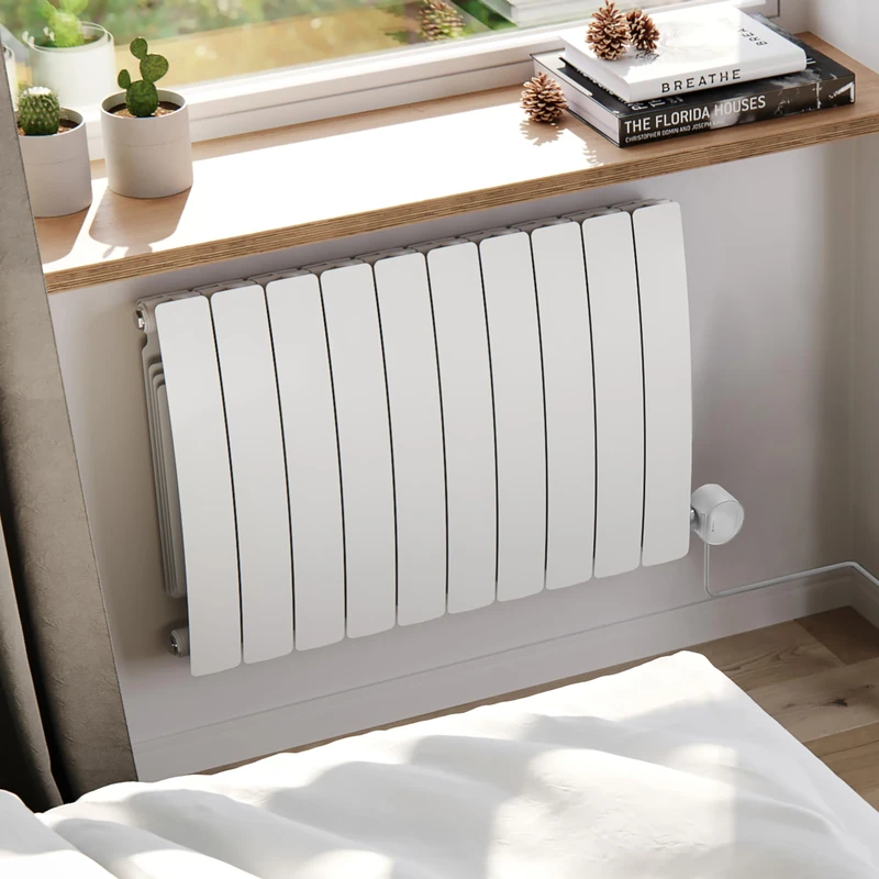 Terma Electric Radiator, Aluminium, White Matt, 590h x 800w (mm) [1.2kw]