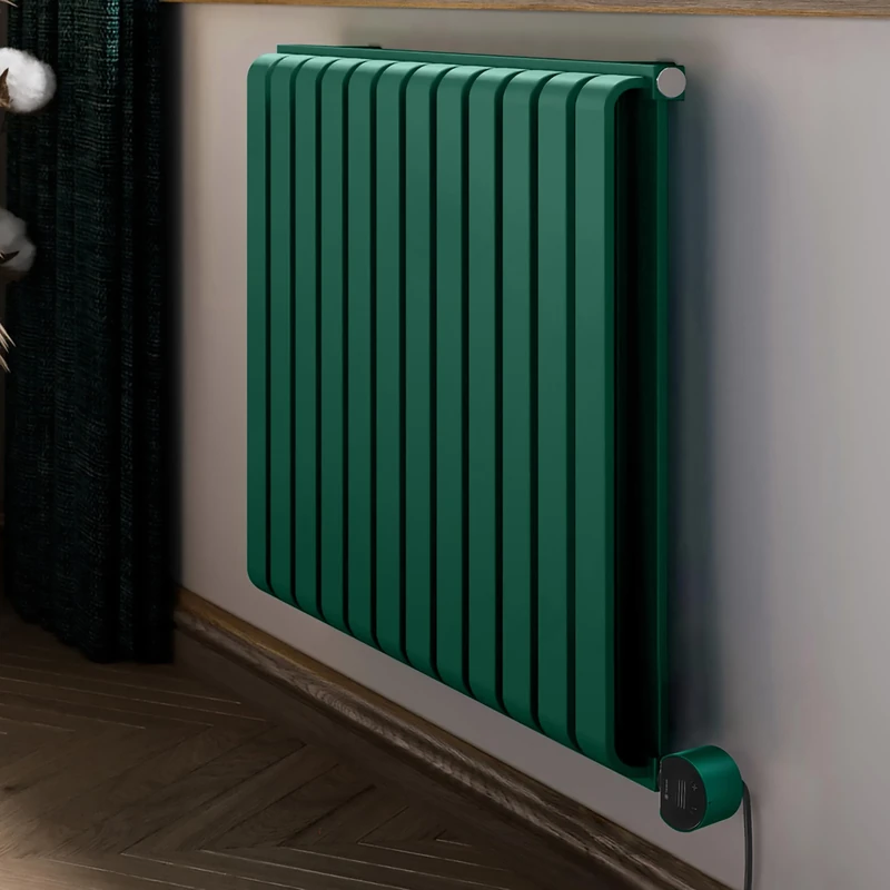 Terma Electric Radiator, Steel, RAL 6028 (Matt) Green, 630h x 785w (mm) [0.8kw]