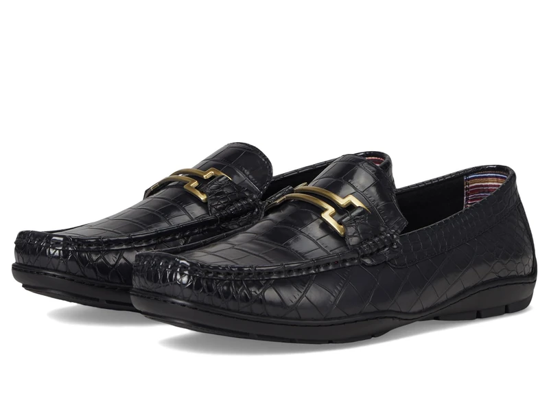 Stacy Adams Men's Embrey Moc Toe Driver Loafer, Black, 8.5 UK