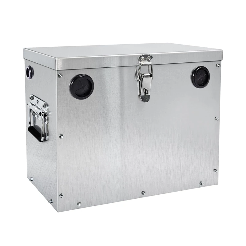Peastorm Lockable Car/RV/Marine Battery Box, Assemblable Stainless Steel Battery Relocation Kit for Trailer, Boat, Trolling Motor, Kayak (Group 27)