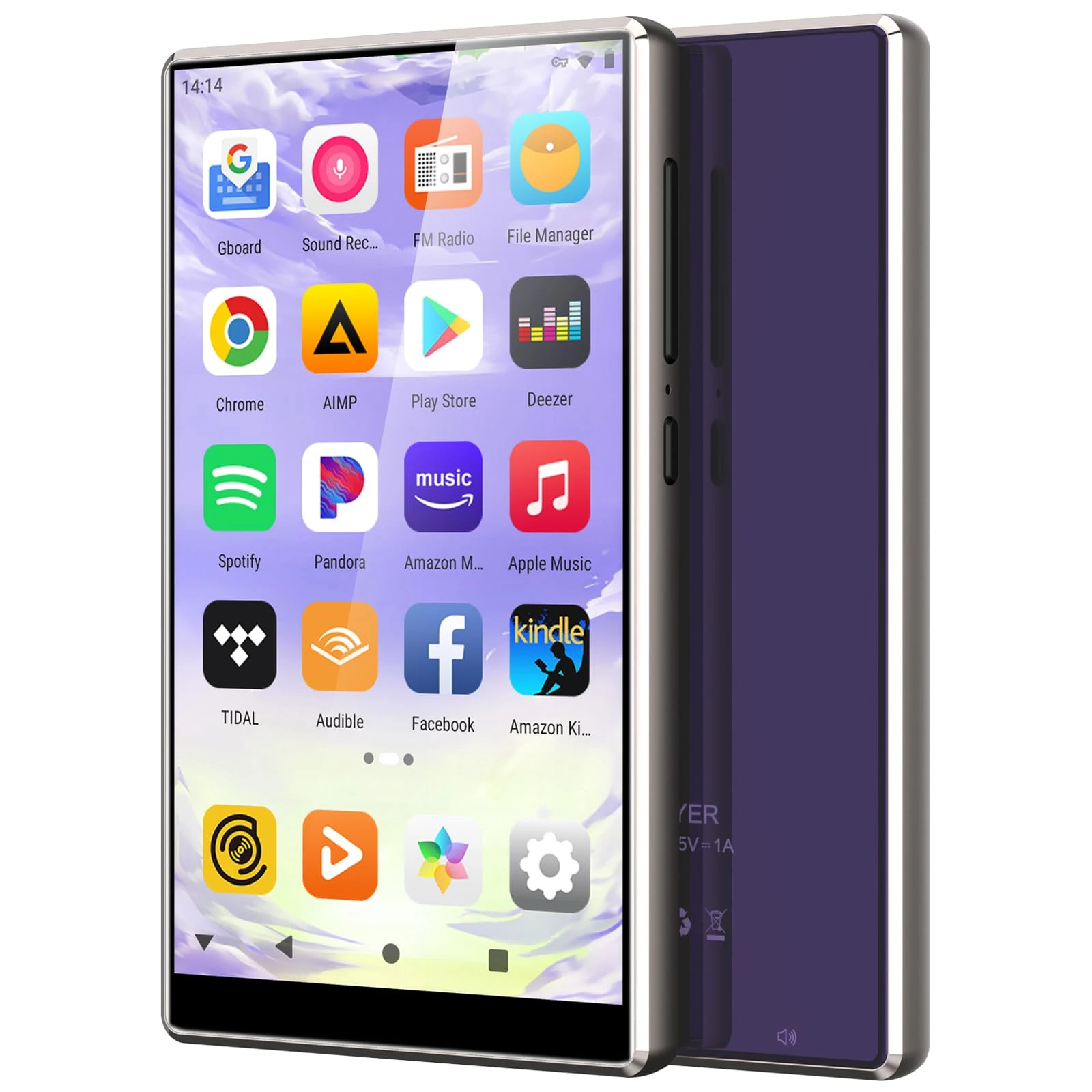 Oilsky MP3 Player with Bluetooth，4,7 inch Music Player (Purple)