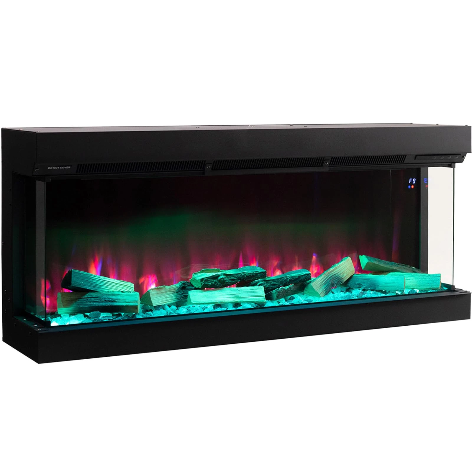 INMOZATA Electric Fireplace 50''/125cm Insert Media Wall Fire with Multi Flame Effect and LED Backlight, 7day Programmable, Sound Effects, Remote&APP Control