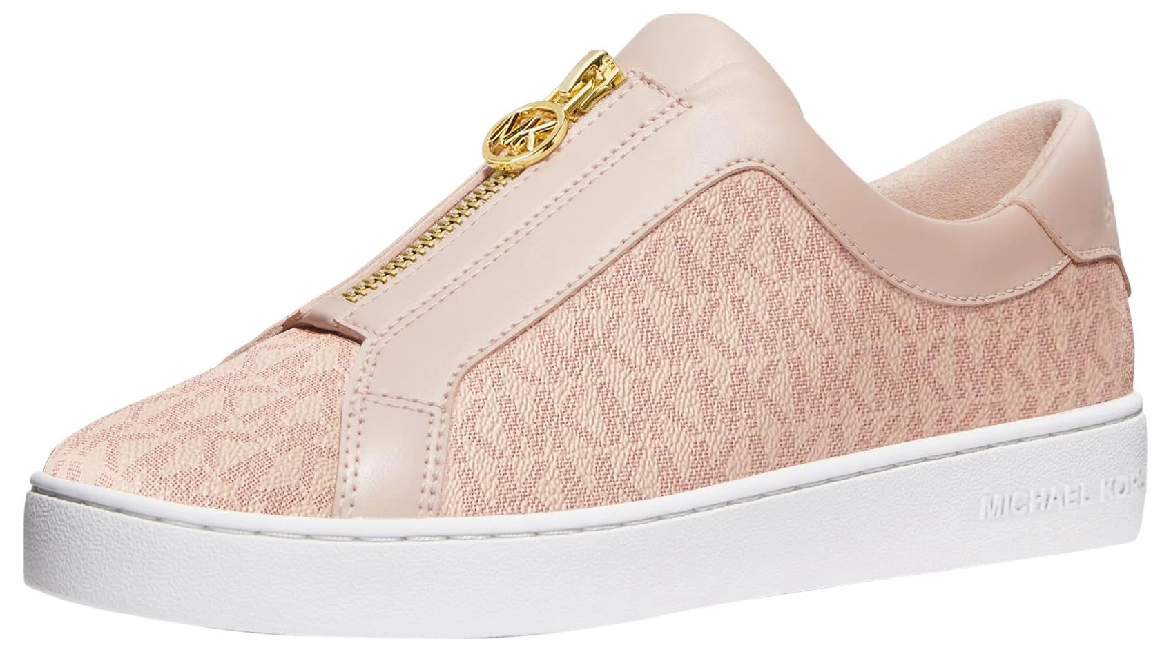 Michael Kors Women's Keaton Zip Slip on Sneaker Lace Up, Ballet, 2.5 UK
