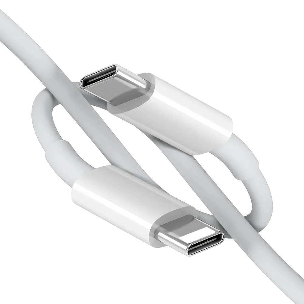 USB C to USB C Charger Cable 2m, 60W Type C Cable Lead Long Fast Charging Power for Apple iPhone 15 Plus/15 Pro Max, MacBook Pro 2021/2020, iPad Pro 12.9/11 inch/Mini/Air 5/4, Samsung, Pixel (2M)