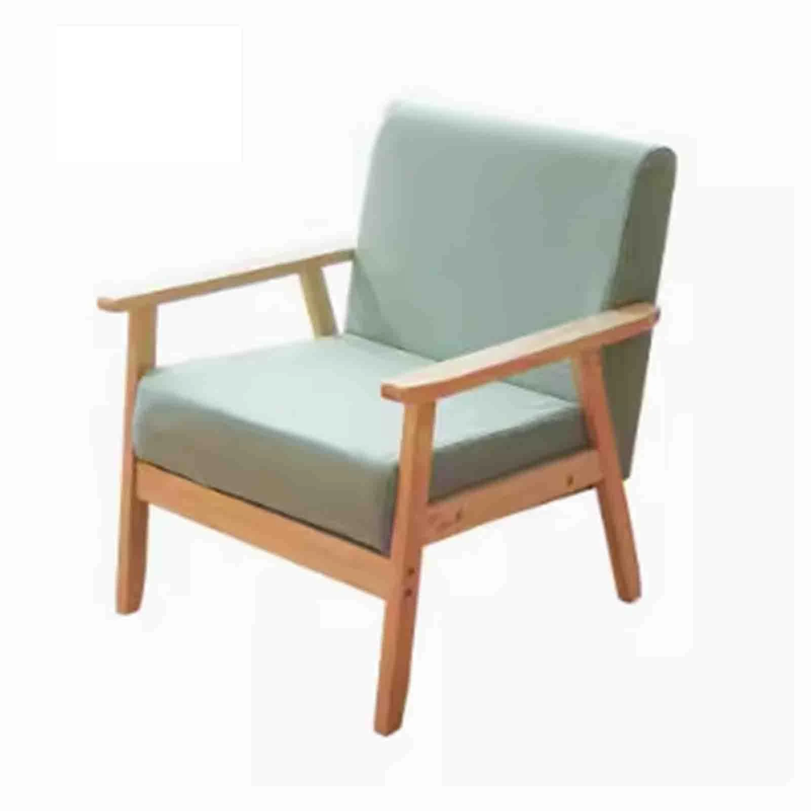 BEDOIN Mid-Century Accent Chair Modern Retro Leisure Chair, Solid Wood Frame Arm Chair, Single Sofa Armchair for Living Room Bedroom Balcony Studio C