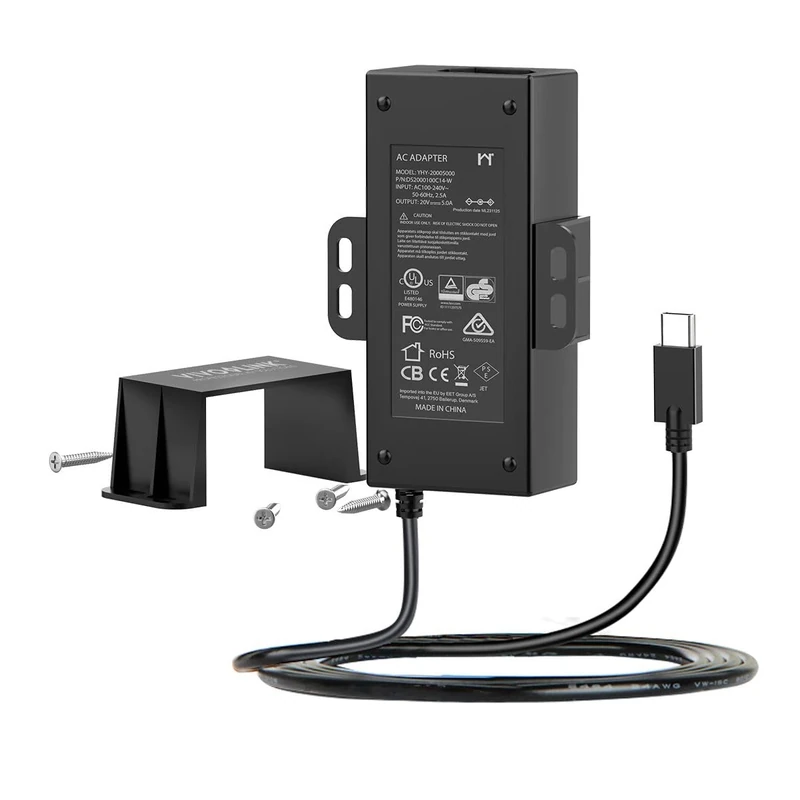 Vivolink 100W USB-C PD Charger inc. EU and UK power cable, VLUSBCPWR100