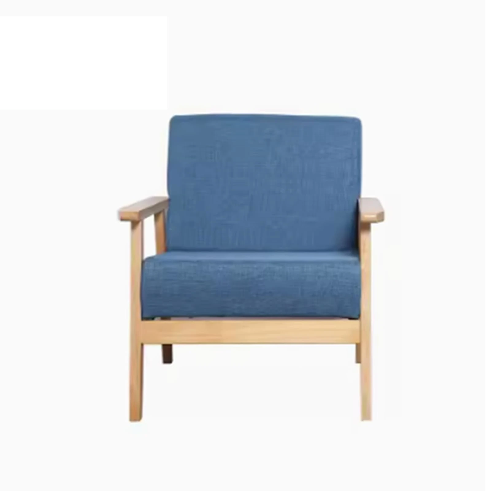 BEDOIN Mid-Century Accent Chair Modern Retro Leisure Chair, Solid Wood Frame Arm Chair, Single Sofa Armchair for Living Room Bedroom Balcony Studio A