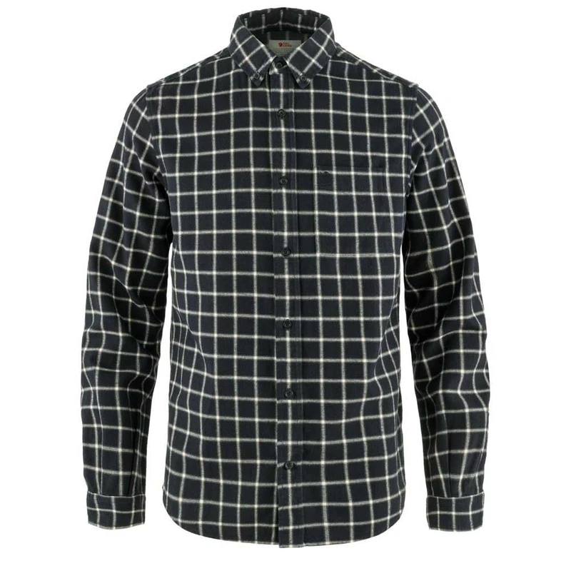 FJALLRAVEN 82979-555-113 Övik Flannel Shirt M T-Shirt Men's Dark Navy-Chalk White Size L
