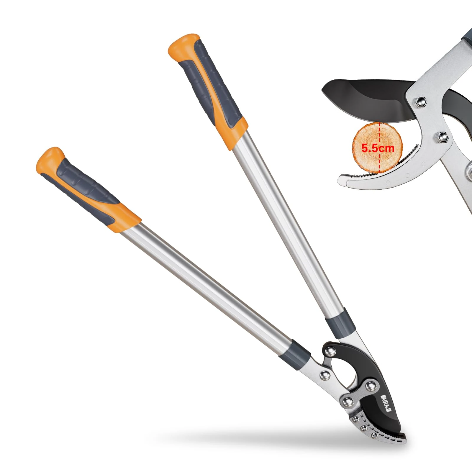 AIRAJ 70cm Tree Loppers with Compound Action,Loppers for Gardening Heavy Duty with 5cm Cutting Capacity,Anvil Garden Lopper,Garden Shears Tool,More Power Branch Lopper,Chops Thick Branches Ease