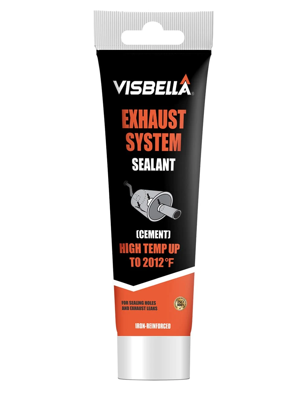 Visbella Auto Vehicle Exhaust System Sealant, Non-Slumping Professional Repair Crack Adhesive Super Glue Sealer for Car Mufflers, Tailpipes, Catalytic Converters (75, Grams)
