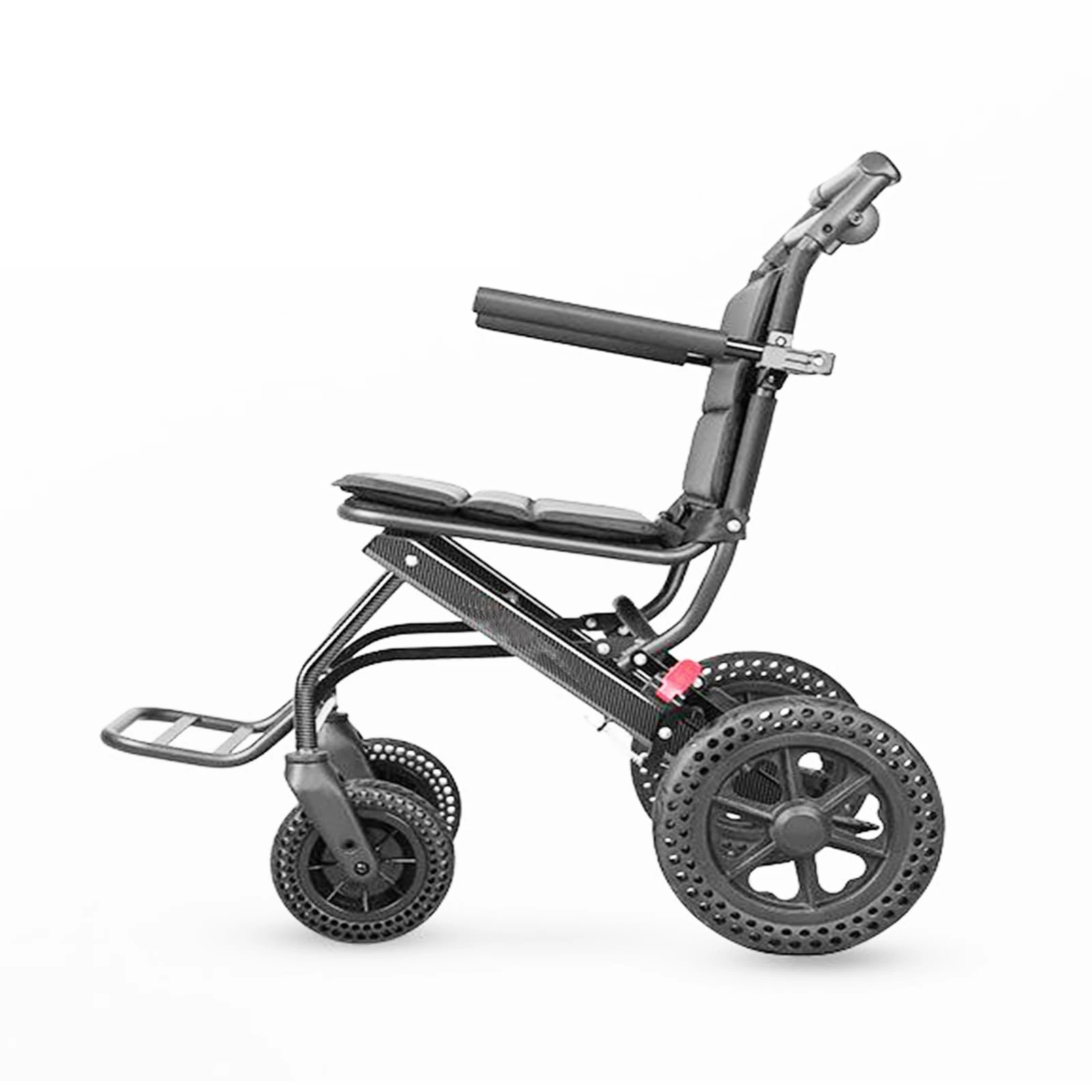 All-Terrain Ultra Lightweight Sports Wheelchair Foldable Adjustable Footrest and Seat Height, Handbrakes,Suitable for Teenagers, Adults, Seniors(Blue1,Seat Width 38cm/14.69in)