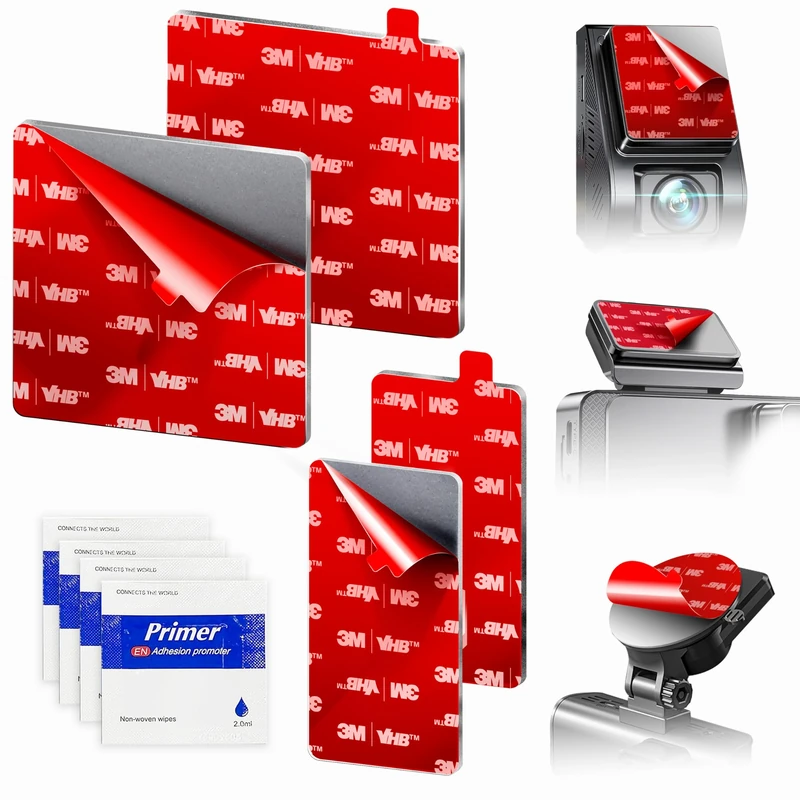 Tapsi Dash Cam Mount Adhesive Pads 4-Pack - 3M VHB Resistant Tape