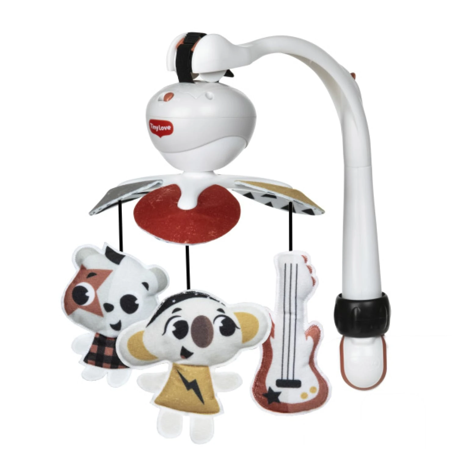 Tiny Love Take Along 3-in-1 Baby Mobile for Cot, 0+ Months, Portable Music Mobile for Pram, Multi-Use with 3 Connectors, 5 Melodies, 30 Minutes of Continuous Music, Tiny Rockers