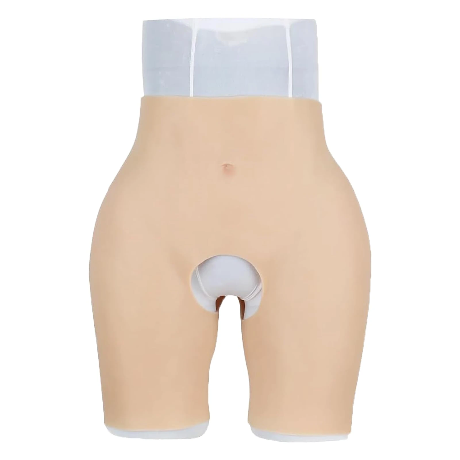 Female Silicone Open Crotch Panties Hip Pads Control Shaper Boxer Briefs Butt Lifter Enhancer Panty for Crossdresser,Color 2,M