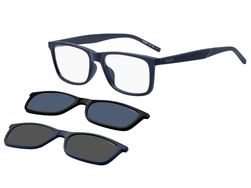 HUGO HG 1329/G/CS2 Rectangular Optical Glasses with Clip-ons