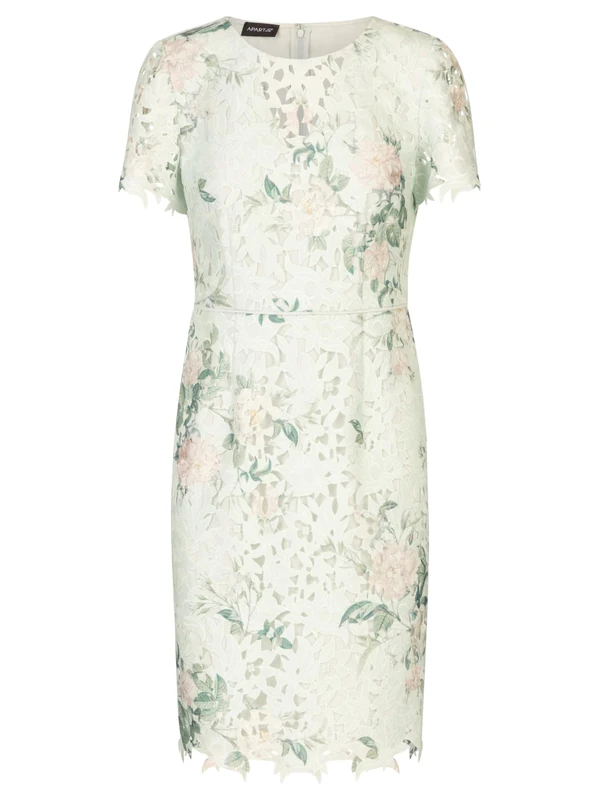 APART Fashion Printed lace Dress, Jade-Multicoloured, 12