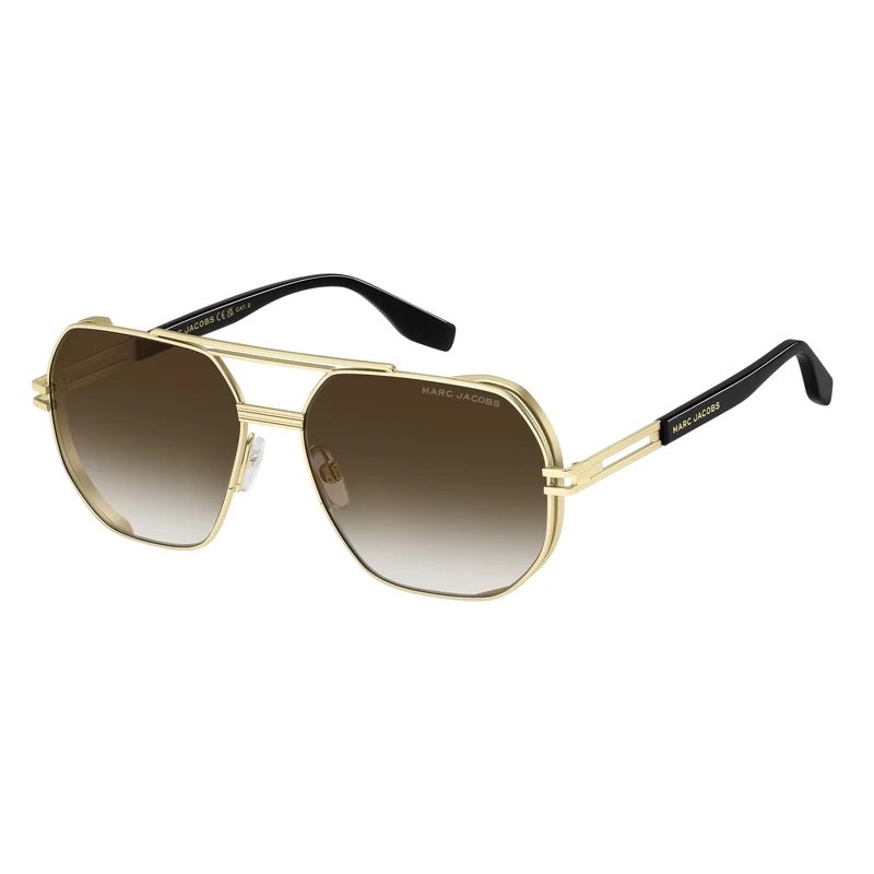 MARC JACOBS Men's Marc 784/S Sunglasses, Matte Gold, Black, 60/16/145