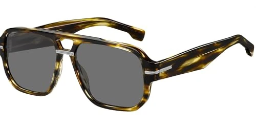 HUGO BOSS BOSS 1718/S KVI STRIPED BROWN 57/15/150 MAN Sunglasses