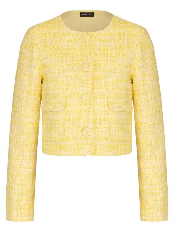 APART Fashion Women's Boucleblazer Blazer, Vanilla Cream, 20