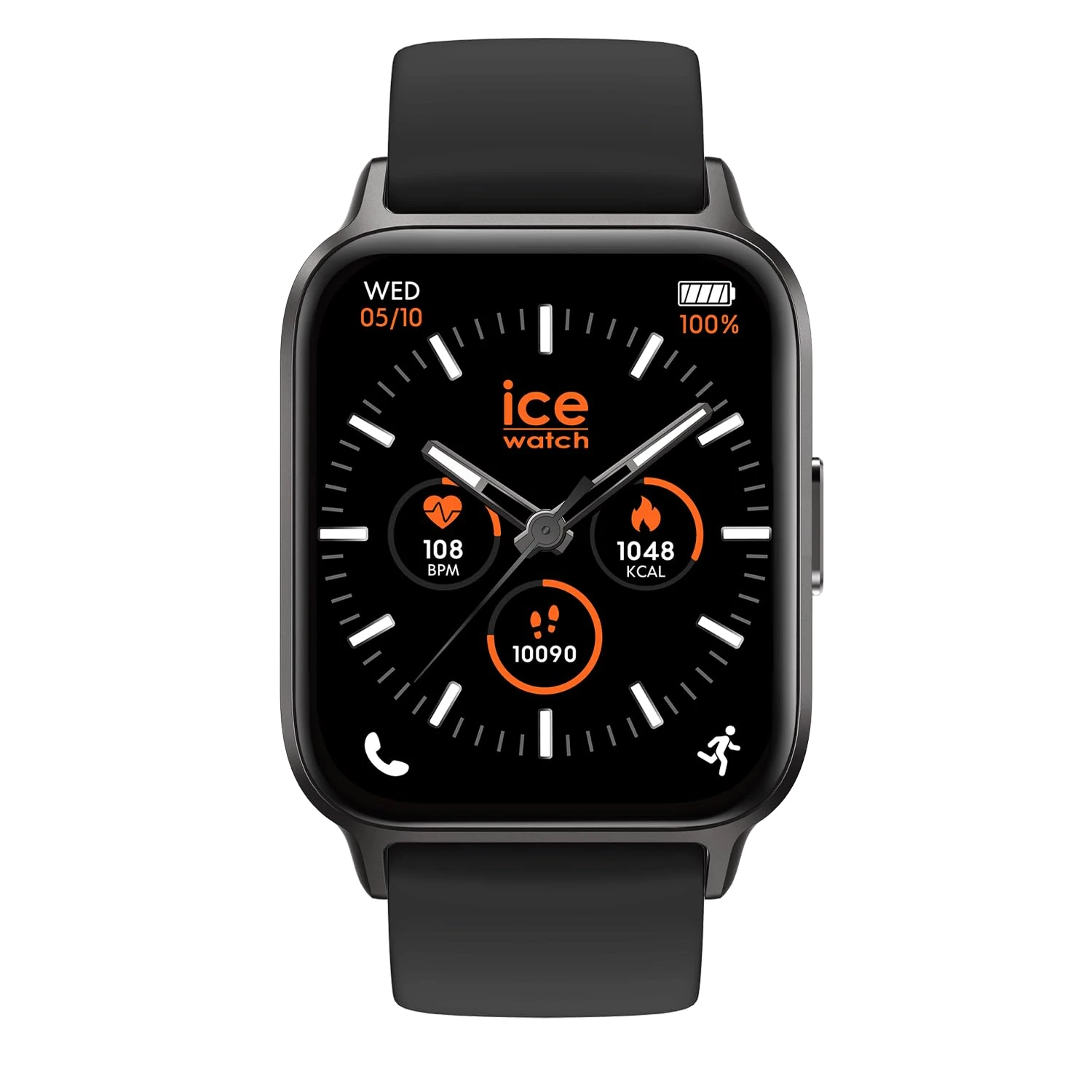 Ice-Watch - ICE fit 1.0 Black AMOLED - Black connected watch with silicon strap - 024104 (1.78 inch)