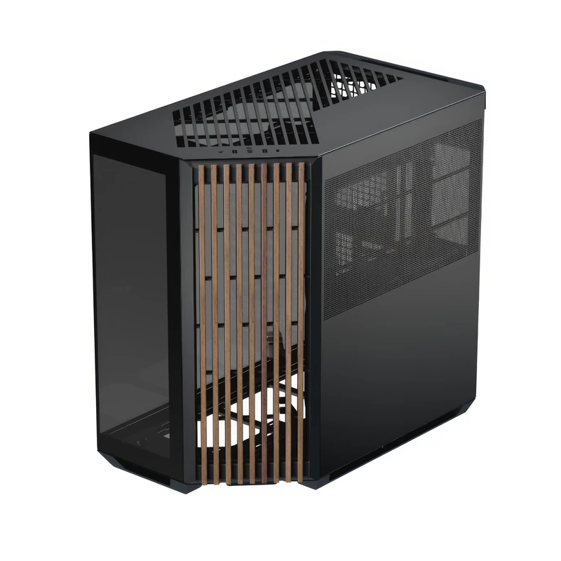 APNX V1 Dual-Chamber ATX Mid-Tower Airflow PC Case, Panoramic Glass Panels, 10 Fan Slots, 360mm Radiator Support, Corner Inlet 16cm x 2 Fan Bracket, GPU Mounting, Cable Management,