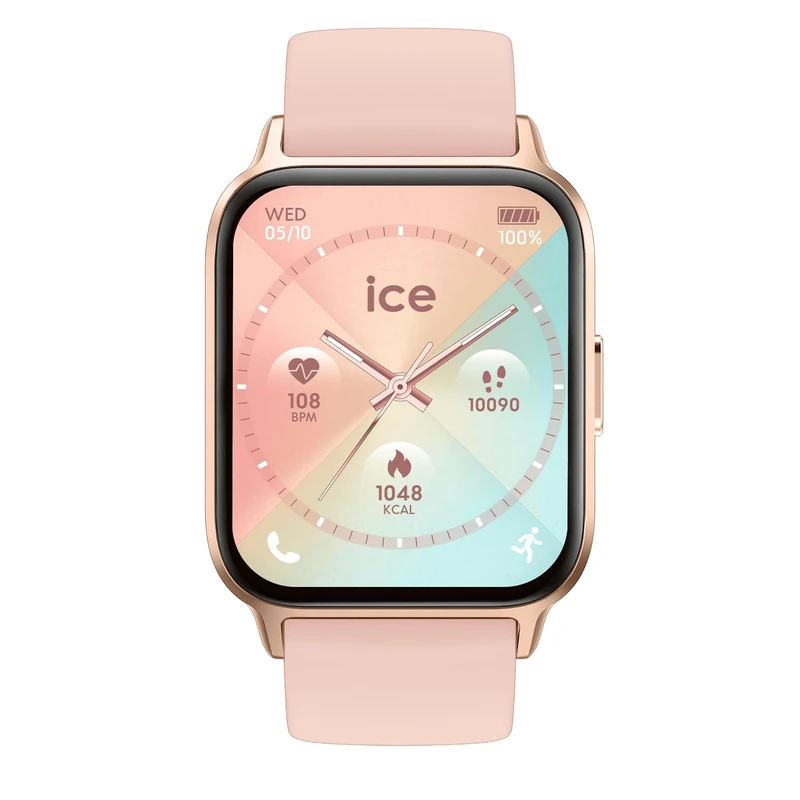Ice-Watch - ICE fit 1.0 Rose-gold Nude AMOLED - Rose-gold connected watch with silicone strap - 024305 (1.78 inch)