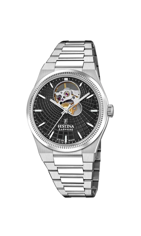Festina Swiss Made Ladies Automatic Steel Watch with Bracelet F20054/6