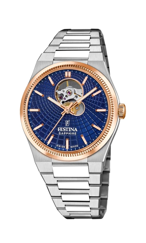 Festina Swiss Made Mens Rose Gold PVD-Plated Automatic Watch with Bracelet F20061/2