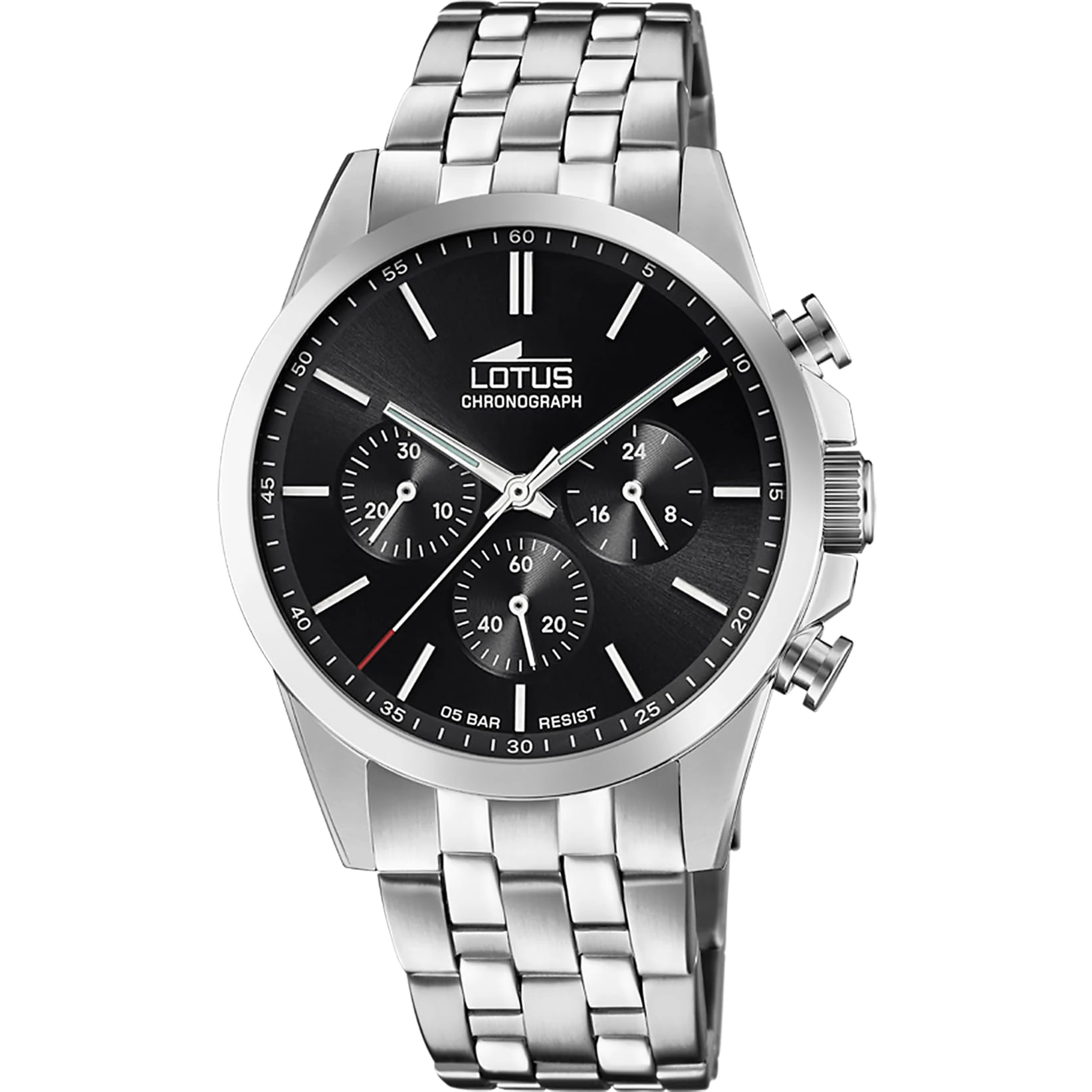 Lotus Mens Stainless Steel Chronograph Watch with Steel Bracelet 18989/4