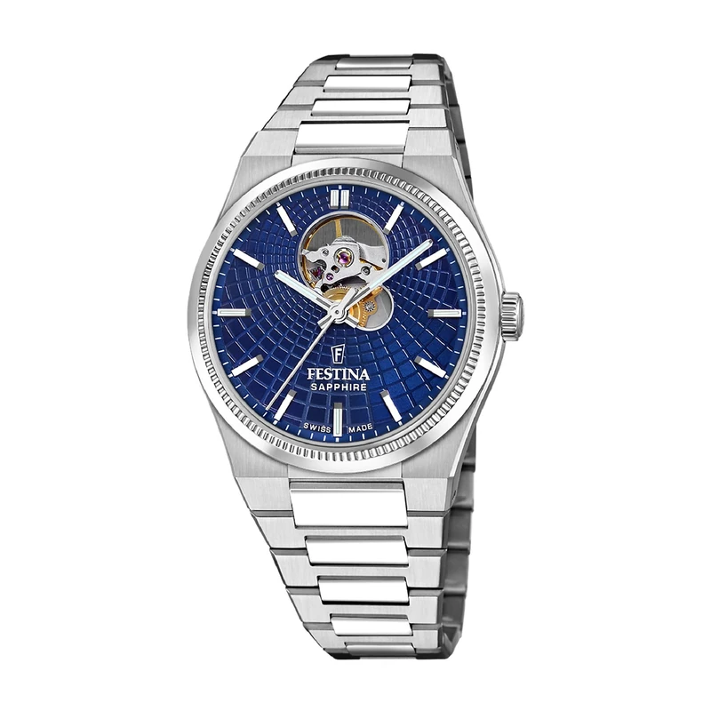 Festina Swiss Made Mens Steel Automatic Watch with Bracelet F20053/2
