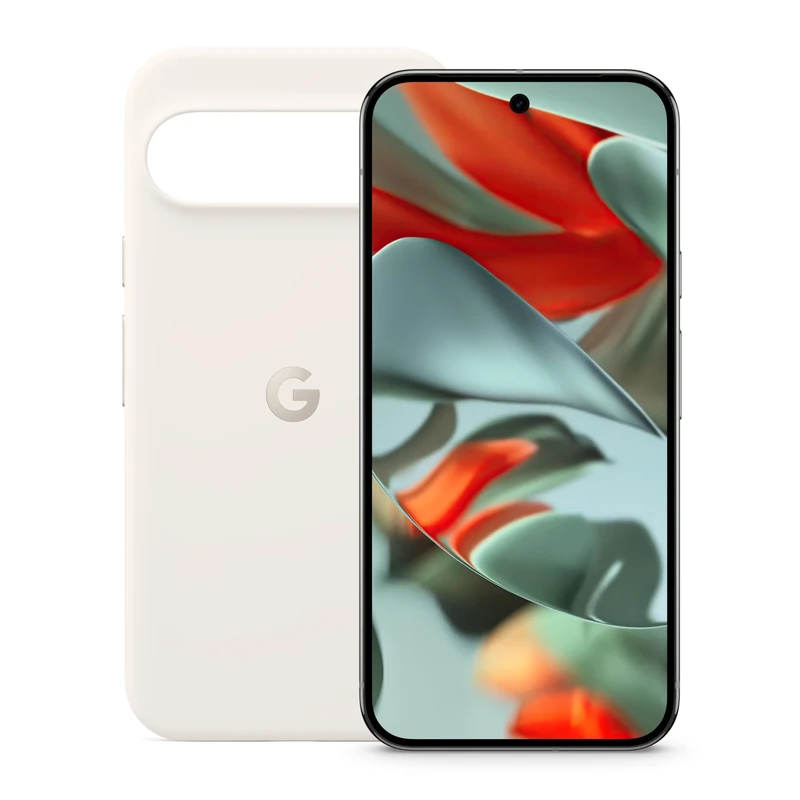 Google Pixel 9 Pro XL - Unlocked Android Smartphone with Gemini, Triple Rear Camera System, 6.8" Super Actua Display - Hazel, 512GB + Pixel 9 Pro XL Case - Porcelain