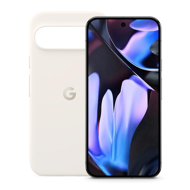 Google Pixel 9 Pro XL - Unlocked Android Smartphone with Gemini, Triple Rear Camera System, 6.8" Super Actua Display - Obsidian, 512GB + Pixel 9 Pro XL Case - Porcelain