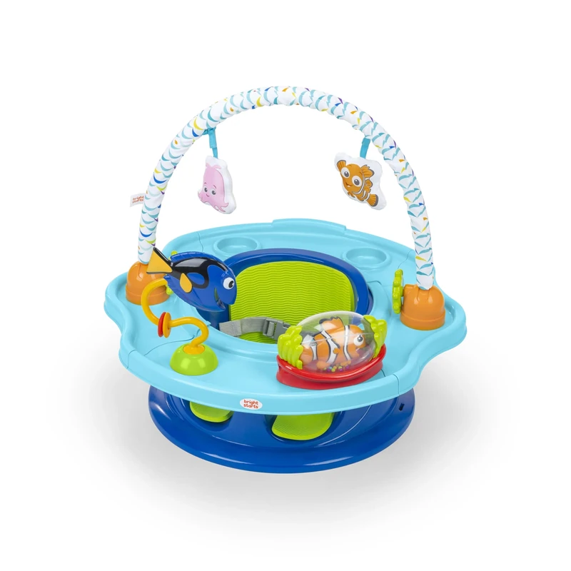 Bright Starts Disney Baby Finding Nemo SuperSeat, Fun Baby Seat for Sitting Up, Playtime, and Meals, Ages 4 Months to 4 Years, Blue