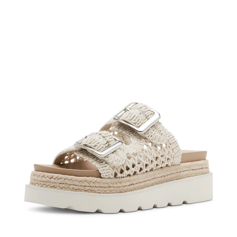 Madden Girl Women's Mythicall Flat Sandal, Light Natural Crochet, 3 UK - Image 1