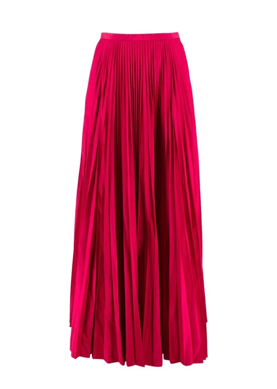 Dior Pre-Loved Christian Pink Pleated Silk Maxi Skirt
