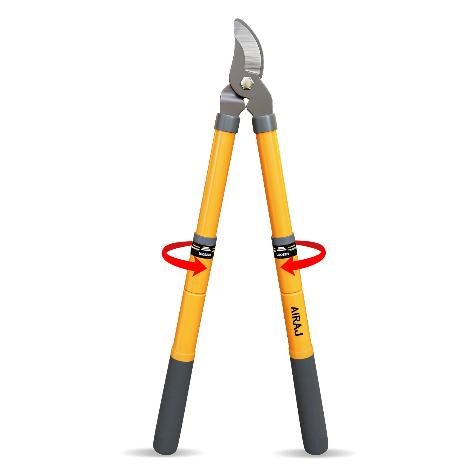 AIRAJ 42-61cm Telescopic Tree Loppers,Garden Loppers for Gardening Heavy Duty,with 3.5cm Cutting Capacity,Bypass Garden Shears Tool,More Power Telescopic Lopper,Chops Branches Ease