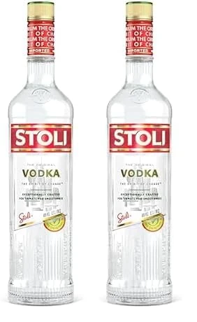 Stoli Premium Vodka 70cl, 40% ABV | Original Premium Quality, Classically styled, Exceptionally Smooth (Pack of 2)