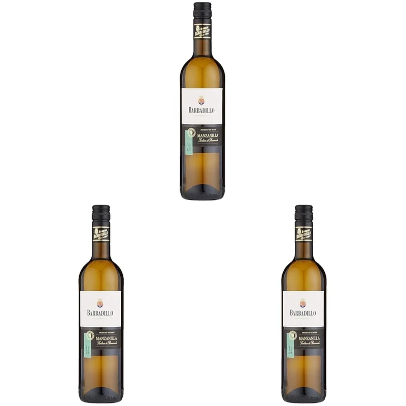Barbadillo Manzanilla Dry Sherry Wine, 75 cl (Pack of 3)