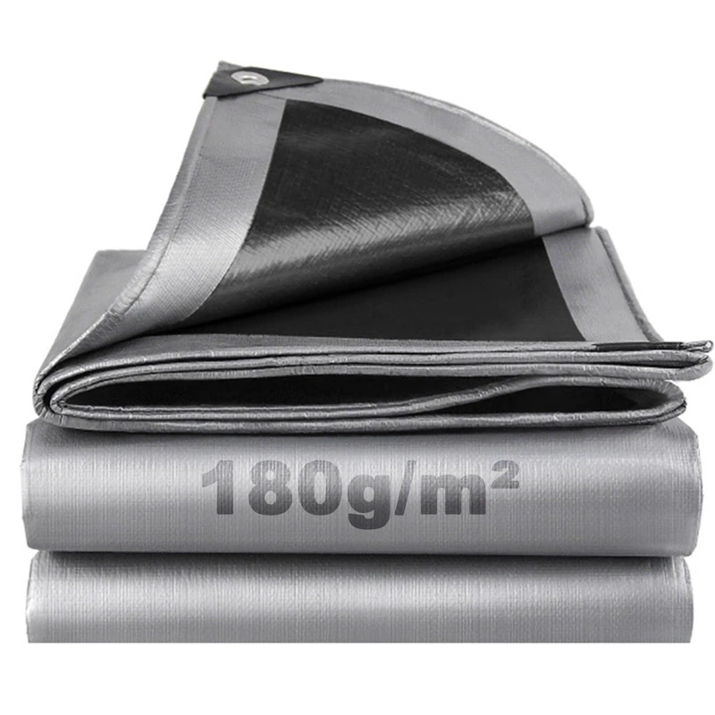 SHANNA Tarpaulin 3x6 m Waterproof Heavy Duty Tarp Sheet Cover, Thicken 180 GSM PE Tarpaulin with Reinforced Grommets, MultiPurpose Outdoor Use for Garden Furniture Camping Ground Sheet Truck Cover