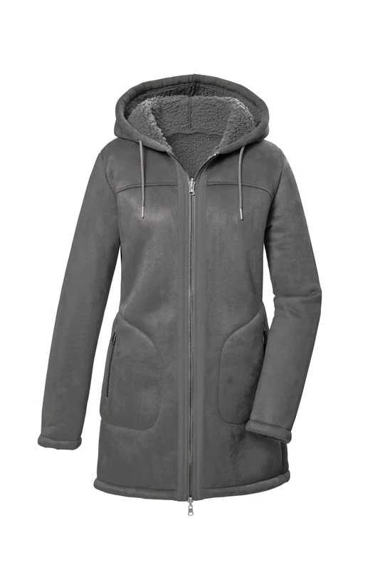 G.I.G.A. DX Women's Gw 63 Wmn Prk Reversible Parka in Suede Look with Hood, Stone, 20