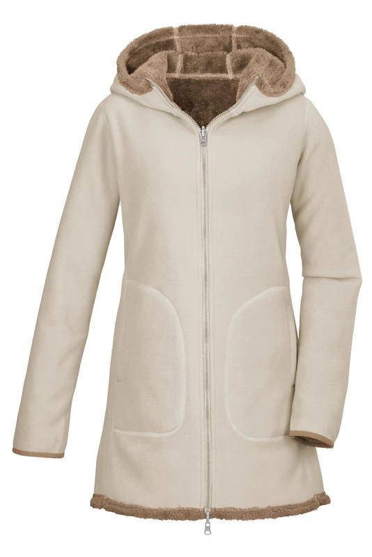 G.I.G.A. DX GW 60 WMN KNTFLC PRK 42502-000 Women's Reversible Fleece Parka/Fleece Jacket with Hood Ecru, 42