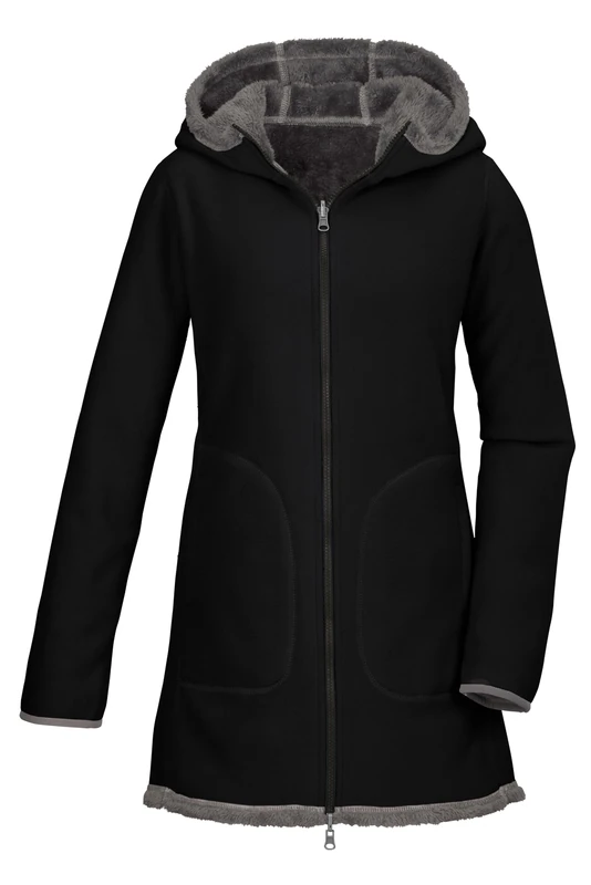 G.I.G.A. DX GW 60 WMN KNTFLC PRK 42502-000 Women's Reversible Fleece Parka/Fleece Jacket with Hood Black 46